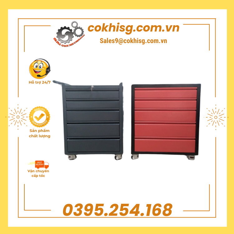 Xe đẩy đồ nghề chuyên dụng trong các garage ô tô